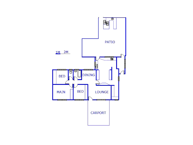Floor plan of the property in Isipingo Hills