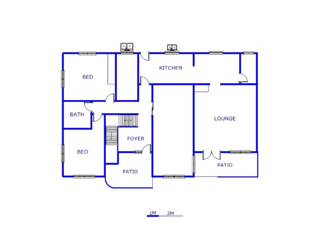 Floor plan of the property in Lenasia