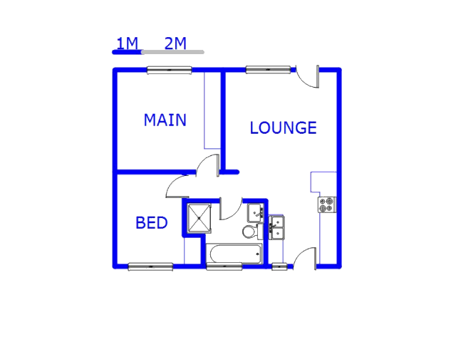 Floor plan of the property in Olievenhoutbos