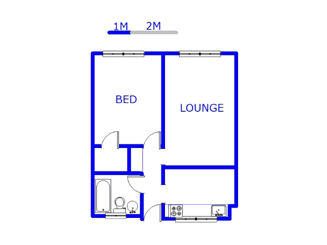 Floor plan of the property in Sunnyside