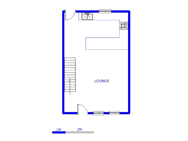 Floor plan of the property in Die Hoewes