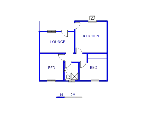 Floor plan of the property in Mpumalanga - KZN