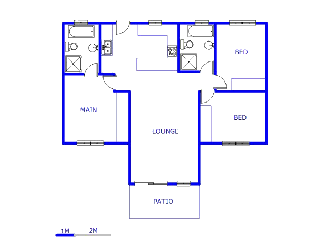 Floor plan of the property in Mooikloof Ridge