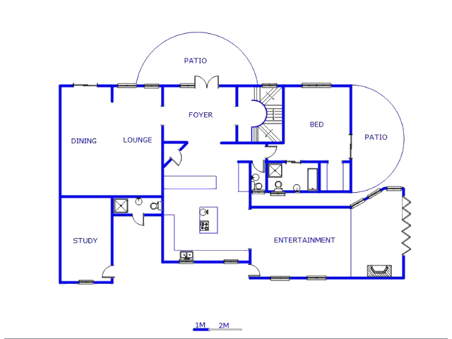 Floor plan of the property in Bloubosrand