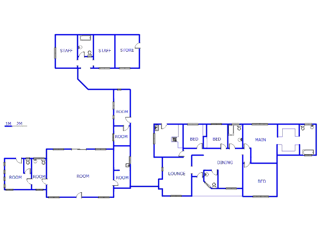 Floor plan of the property in Fontainebleau