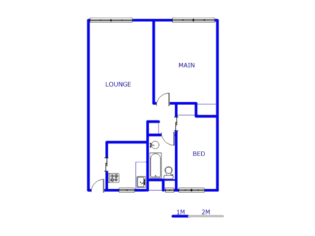 Floor plan of the property in Kwaggasrand