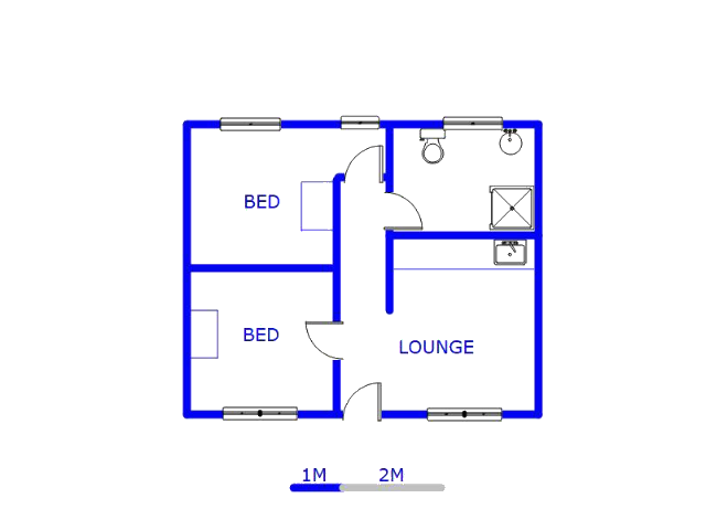 Floor plan of the property in Grootvlei