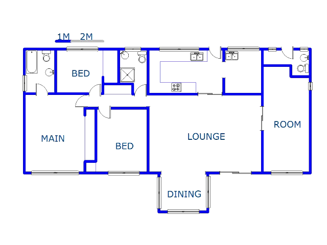 Floor plan of the property in Sasolburg