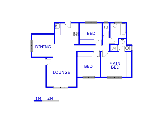 Floor plan of the property in Klippoortje
