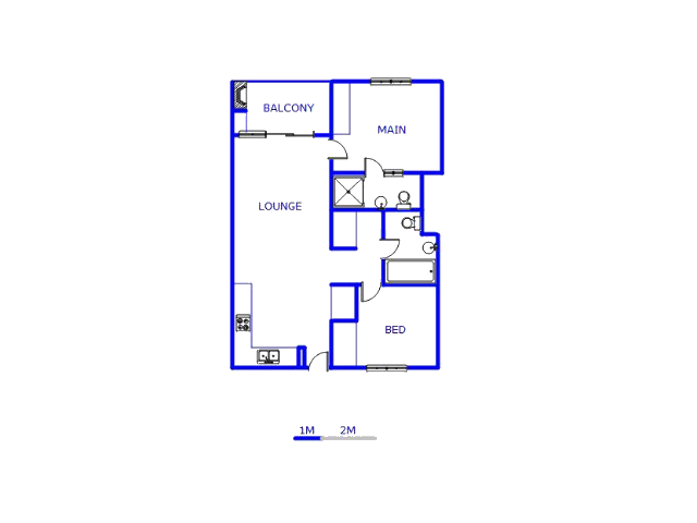 Floor plan of the property in Witfontein