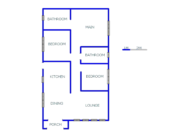 Floor plan of the property in Mohlakeng