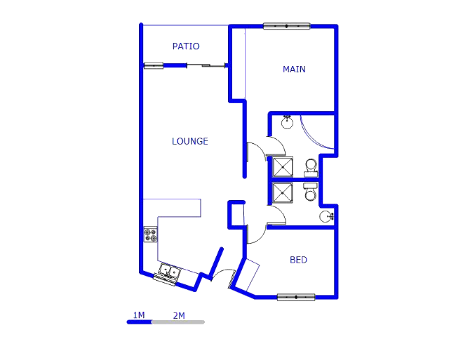 Floor plan of the property in Nieuw Muckleneuk