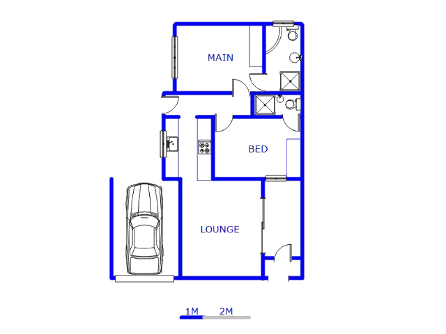 Floor plan of the property in Wynberg - CPT