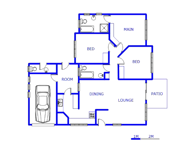 Floor plan of the property in Mooinooi