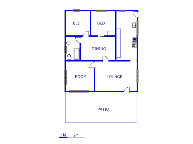 Floor plan of the property in Farm Haakdoornboom