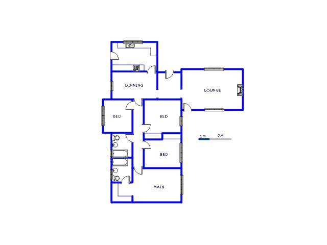 Floor plan of the property in Birch Acres