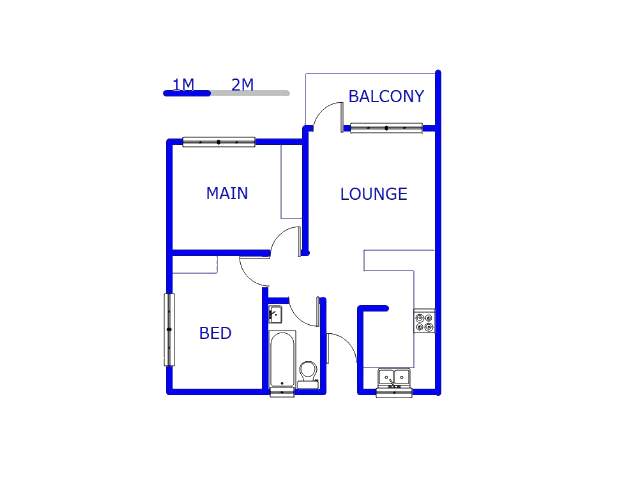 Floor plan of the property in Glen Marais