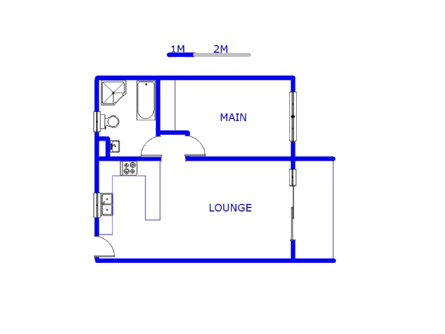 Floor plan of the property in Ferndale - JHB
