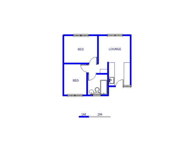 Floor plan of the property in Fleurhof