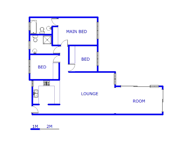 Floor plan of the property in Edenburg - Jhb