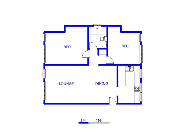 Floor plan of the property in Amanzimtoti 
