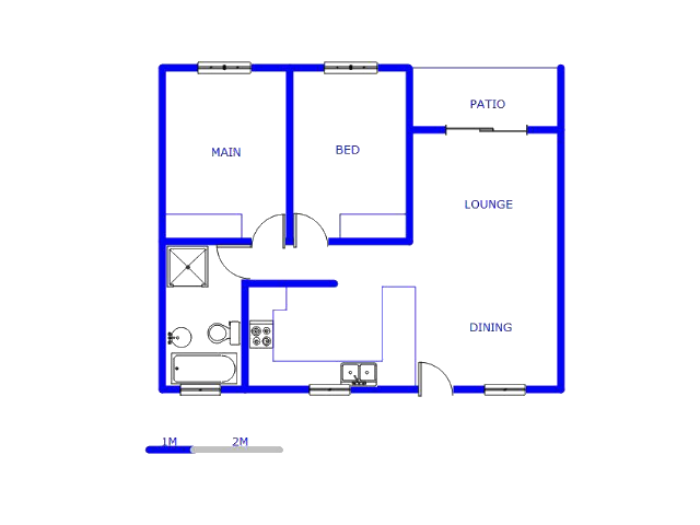 Floor plan of the property in Midrand