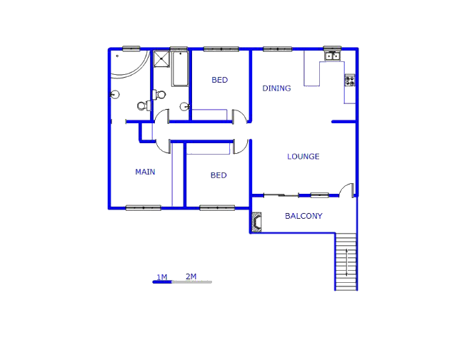 Floor plan of the property in Vaalpark