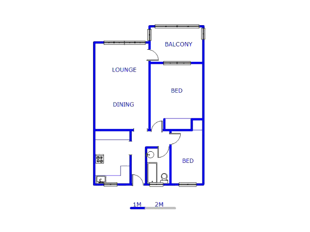 Floor plan of the property in Vanderbijlpark