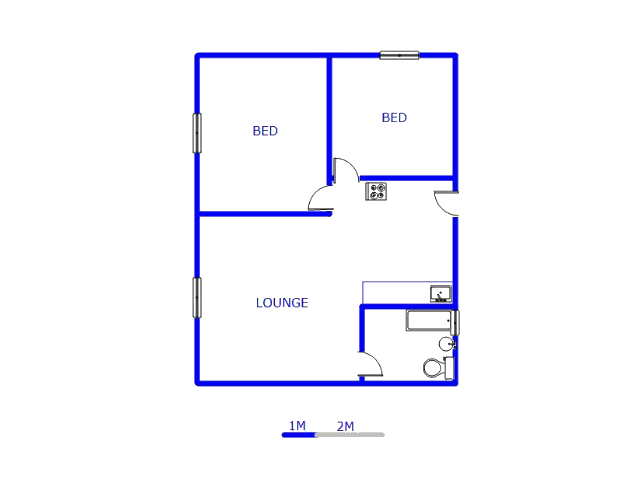 Floor plan of the property in Scottsdene