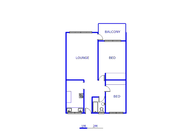 Floor plan of the property in Vanderbijlpark