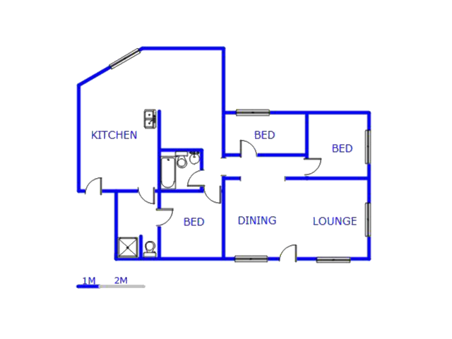 Floor plan of the property in Primrose