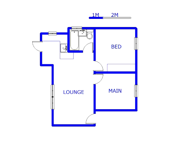 Floor plan of the property in Cosmo City