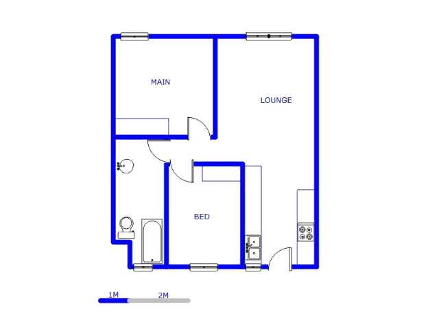 Floor plan of the property in Pretoria West