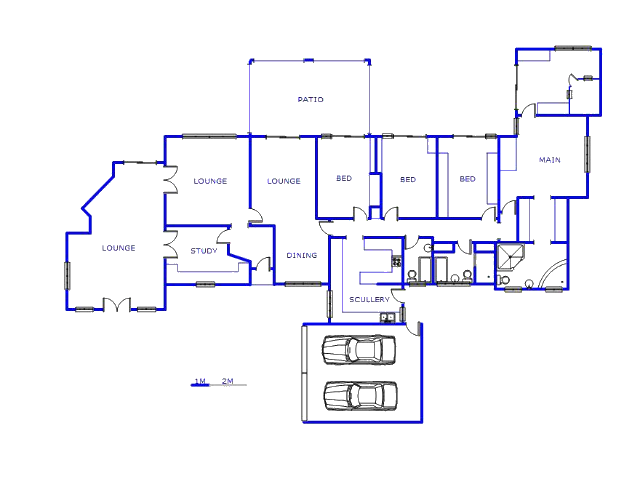 Floor plan of the property in Ferndale - JHB