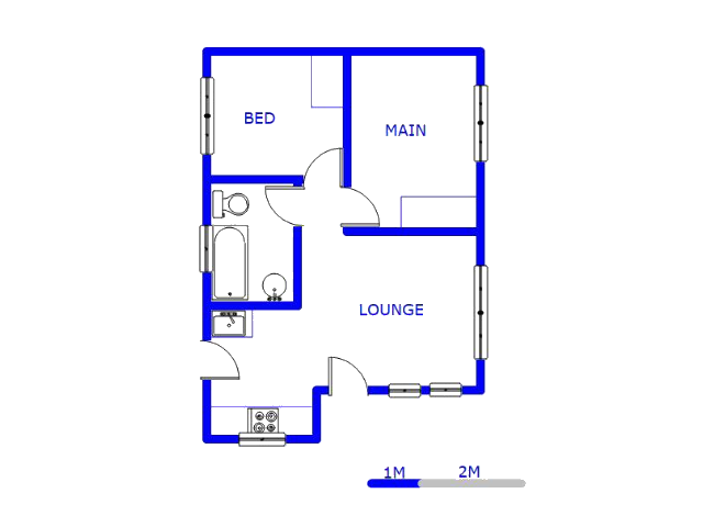 Floor plan of the property in Klarinet