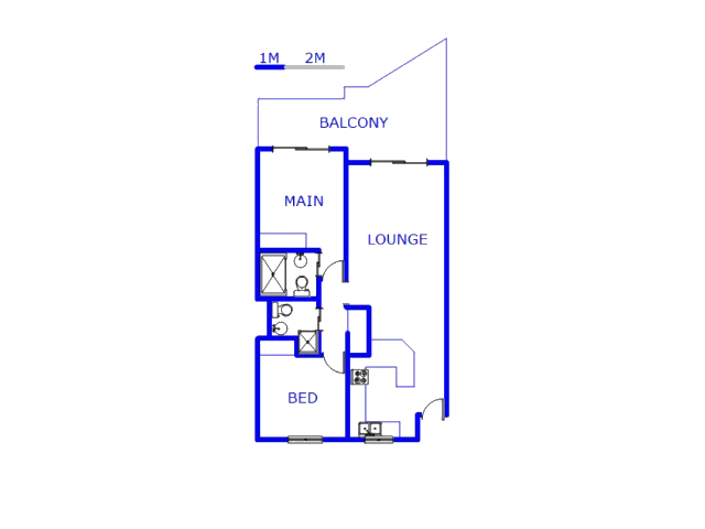 Floor plan of the property in Umdloti 