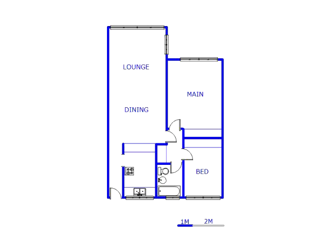 Floor plan of the property in Vereeniging