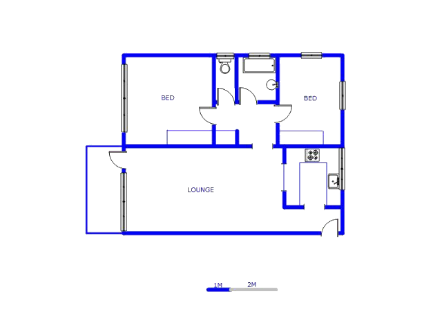 Floor plan of the property in Vanderbijlpark