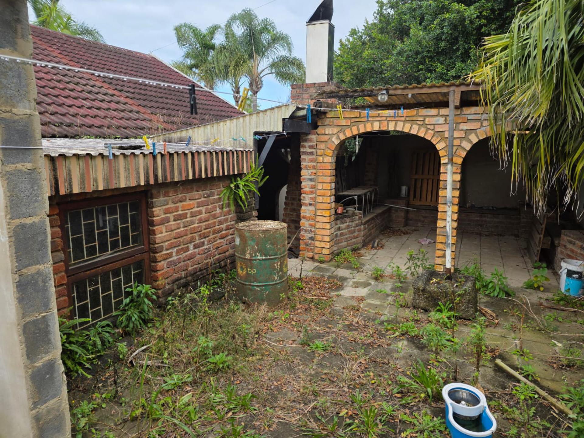 Backyard of property in East London