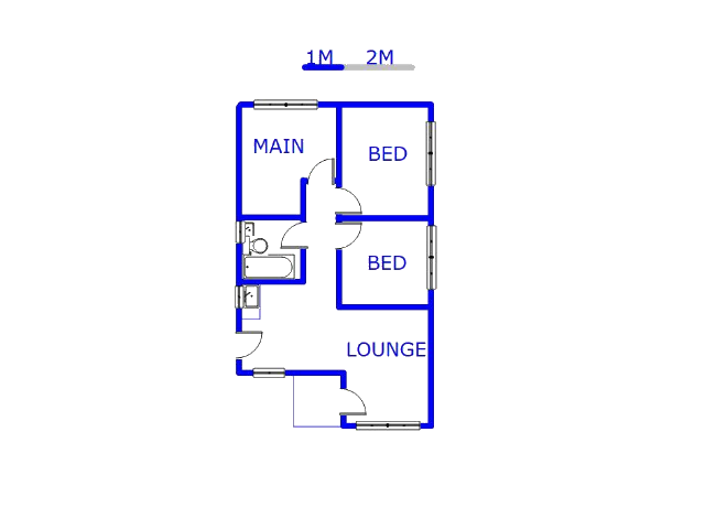 Floor plan of the property in Lenasia South