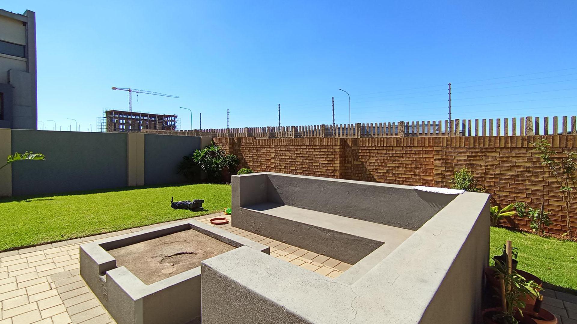 Backyard of property in Midstream Estate