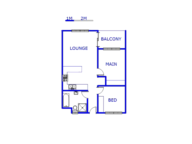 Floor plan of the property in Midrand