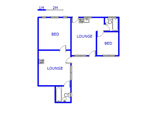 Floor plan of the property in Kwenele