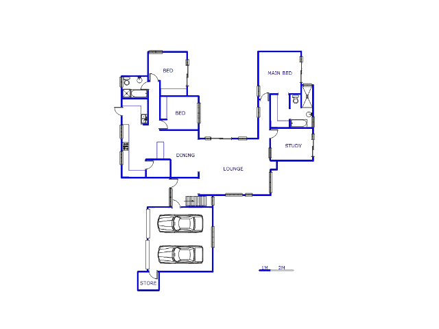 Floor plan of the property in Randburg