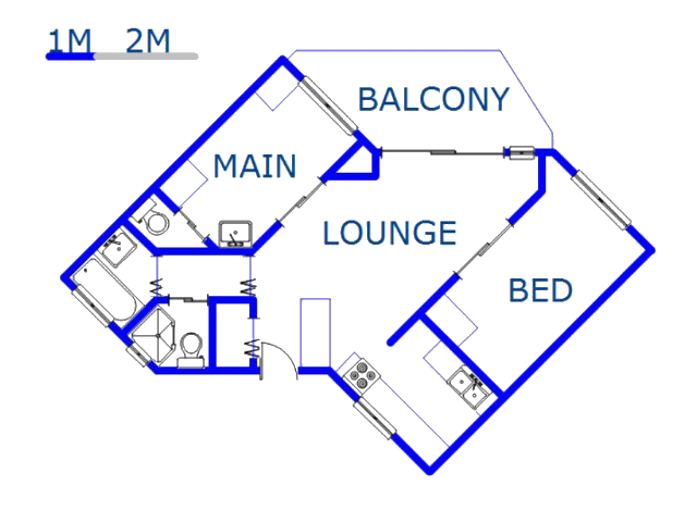 Floor plan of the property in Uvongo