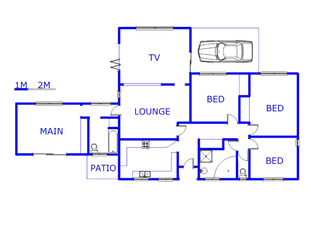 Floor plan of the property in Durban North 