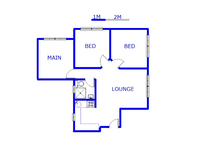 Floor plan of the property in Hlanganani Village