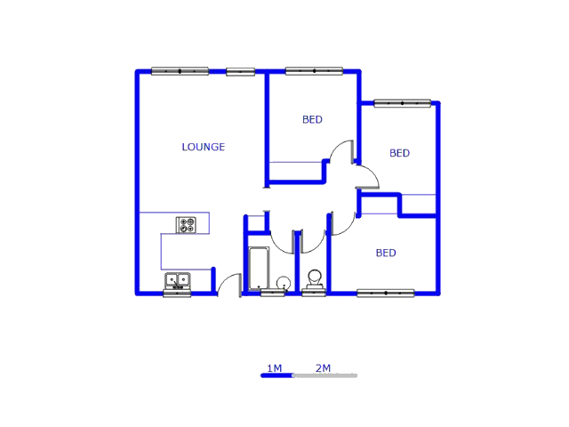 Floor plan of the property in Weltevreden Park