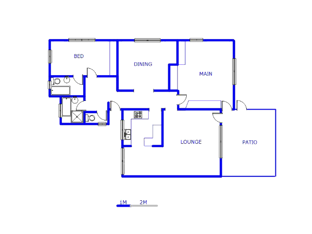 Floor plan of the property in Scottsville PMB