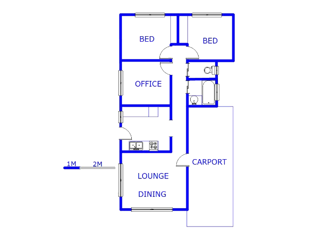 Floor plan of the property in Protea North